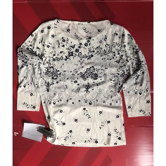 NWT GRAN SASSO Womens TOP With SWAROVSKI CRYSTALS - Picture 3 of 5